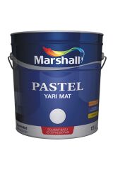 Pastel Yarı Mat Beyaz 2,5 lt - Solvent Bazlı İç Cephe Boyası Marshall Baz / Renk