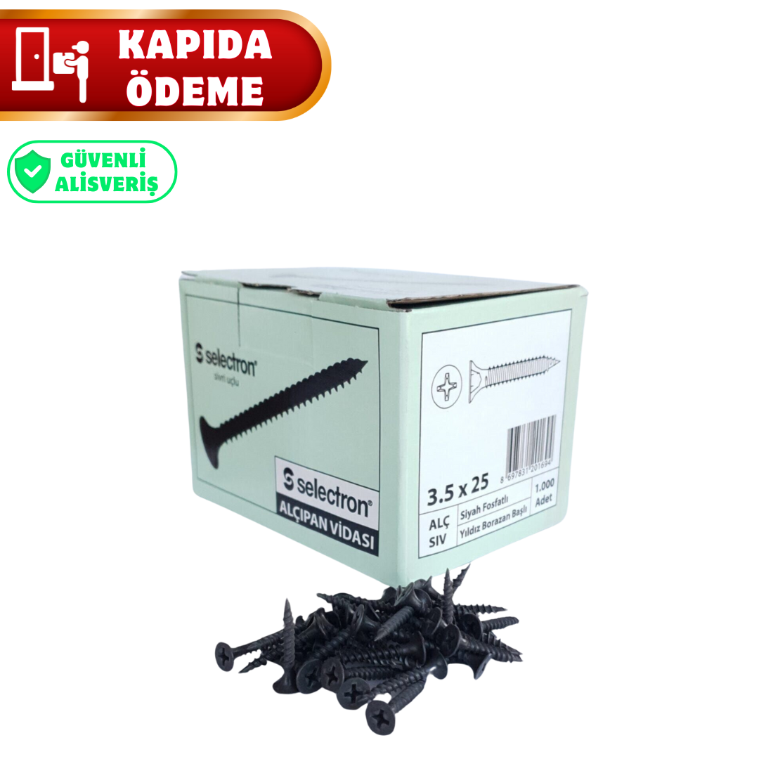 ALÇIPAN VİDA 3.5 X 25 MM 1000 ADET